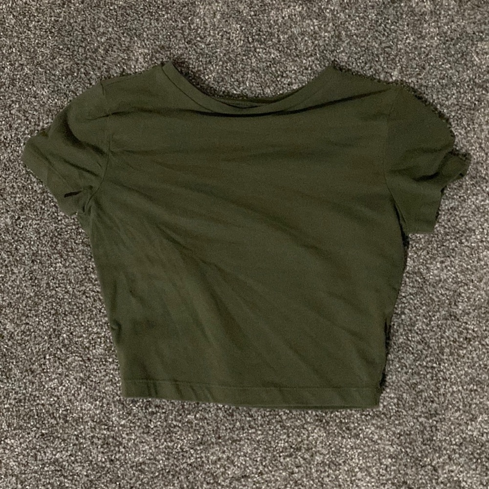 Green crop top